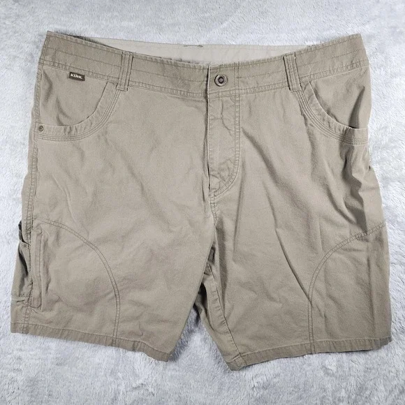 Kuhl Ramblr Shorts Mens 40 Beige Cargo Canvas Stretch Outdoor Hiking Travel - Picture 1 of 16
